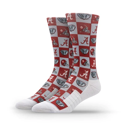 Unisex Strideline Alabama Crimson Tide Premium 70's Bedding Crew Socks