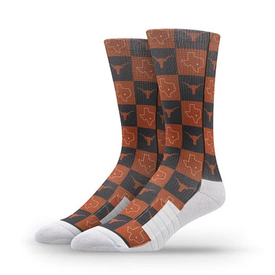 Unisex Strideline Texas Longhorns Premium 70's Bedding Crew Socks