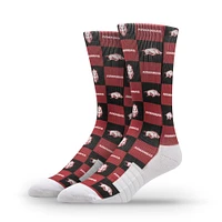 Unisex Strideline Arkansas Razorbacks Premium 70's Bedding Crew Socks