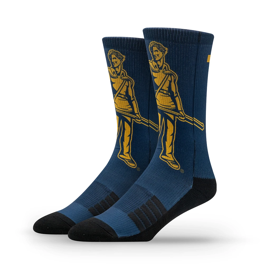 Unisex Strideline West Virginia Mountaineers Premium Mascot Crew Socks