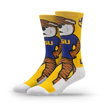 Unisex Strideline LSU Tigers Premium Mascot Crew Socks