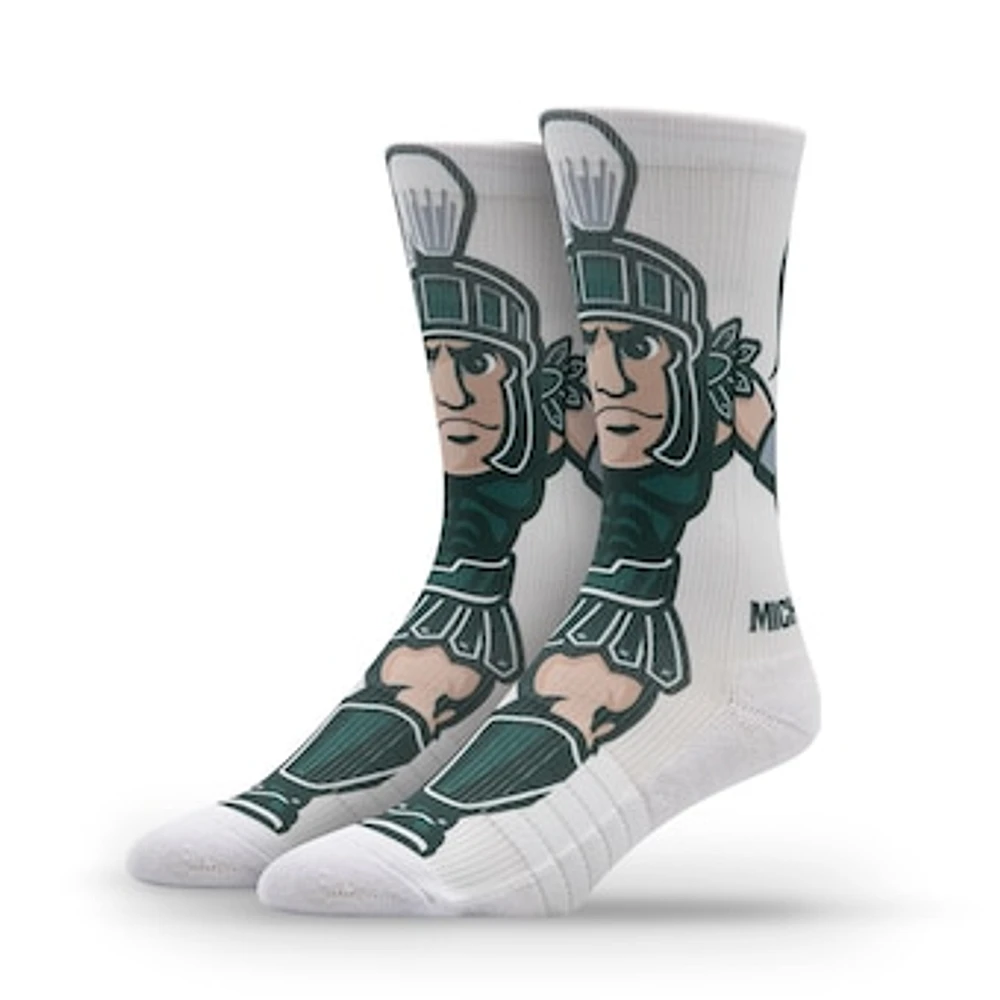 Unisex Strideline Michigan State Spartans Premium Mascot Crew Socks