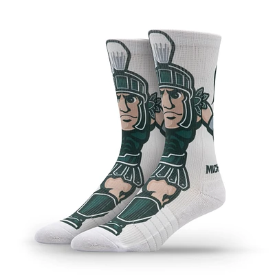 Unisex Strideline Michigan State Spartans Premium Mascot Crew Socks