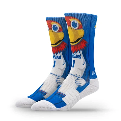 Unisex Strideline Kansas Jayhawks Premium Mascot Crew Socks