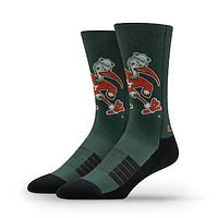 Unisex Strideline Miami Hurricanes Premium Mascot Crew Socks