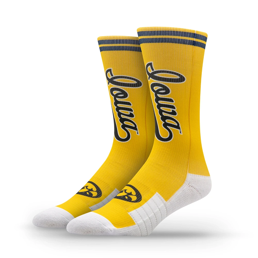 Unisex Strideline Iowa Hawkeyes Premium Wordmark Crew Socks