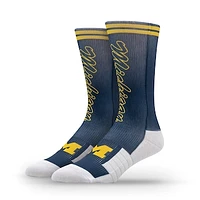 Unisex Strideline Michigan Wolverines Premium Wordmark Crew Socks