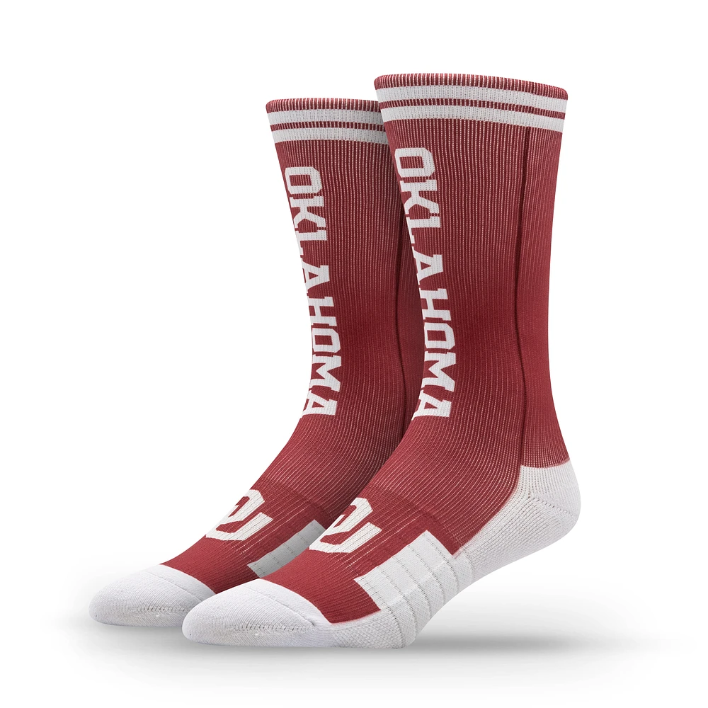 Unisex Strideline Oklahoma Sooners Premium Wordmark Crew Socks