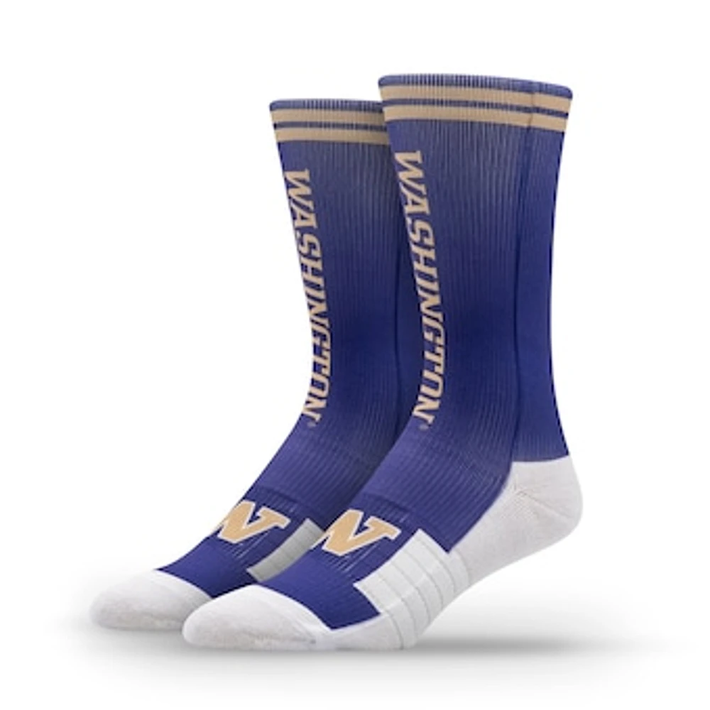 Unisex Strideline Washington Huskies Premium Wordmark Crew Socks