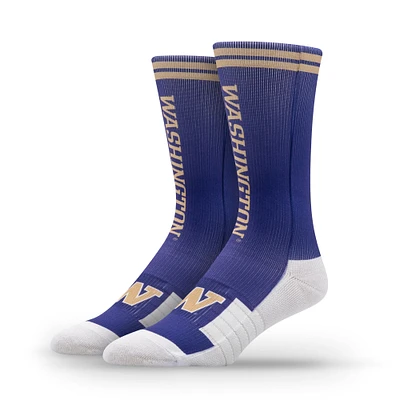 Unisex Strideline Washington Huskies Premium Wordmark Crew Socks