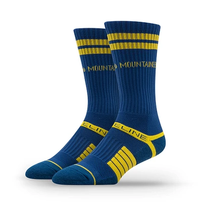 Unisex Strideline West Virginia Mountaineers Premium Fan Logo Crew Socks