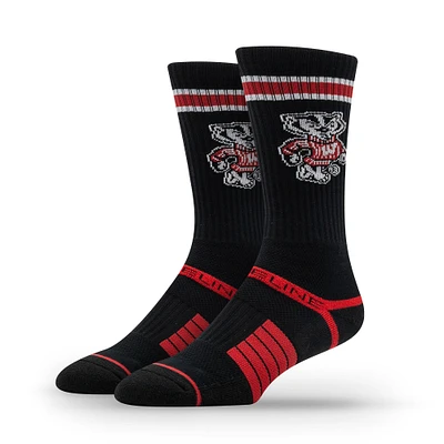 Unisex Strideline Wisconsin Badgers Premium Fan Logo Crew Socks