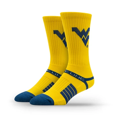 Unisex Strideline West Virginia Mountaineers Premium Primary Logo Crew Socks