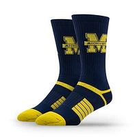 Unisex Strideline Michigan Wolverines Premium Primary Logo Crew Socks