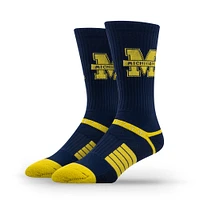 Unisex Strideline Michigan Wolverines Premium Primary Logo Crew Socks