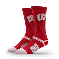 Unisex Strideline Wisconsin Badgers Premium Primary Logo Crew Socks