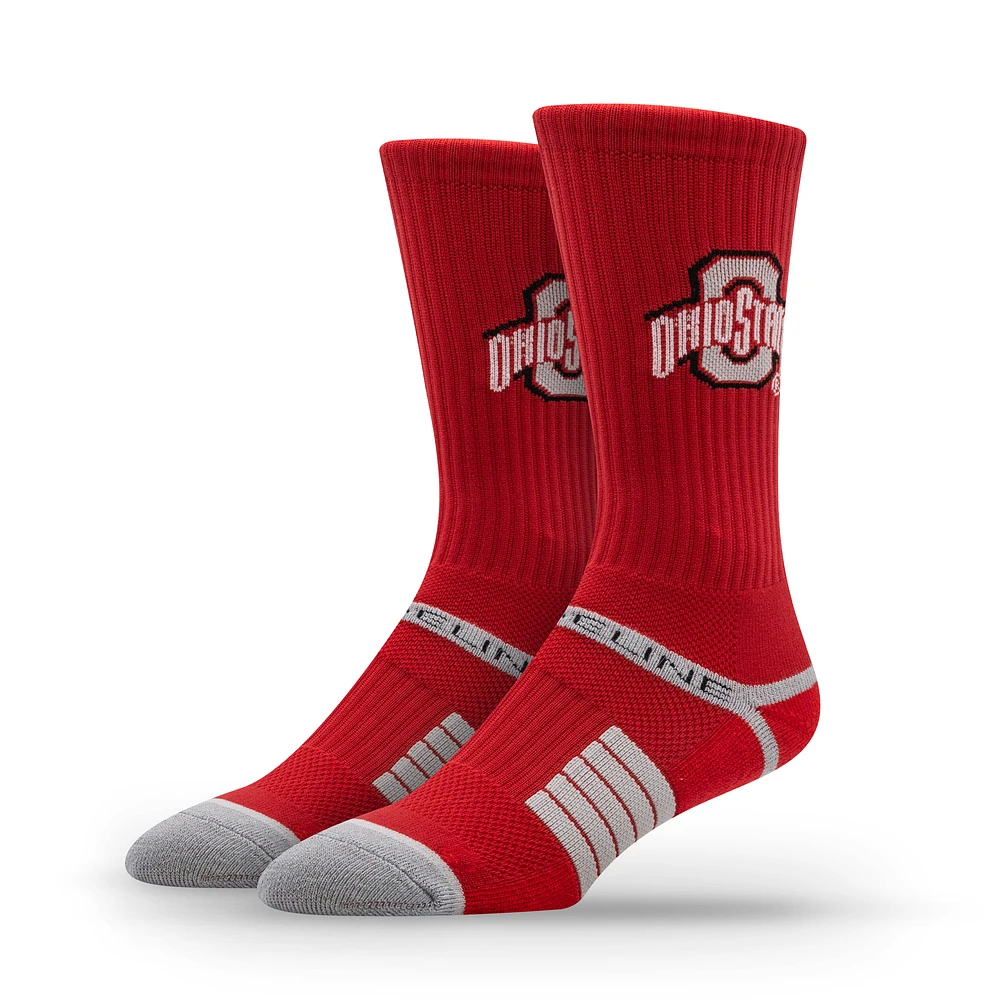 Unisex Strideline Ohio State Buckeyes Premium Primary Logo Crew Socks