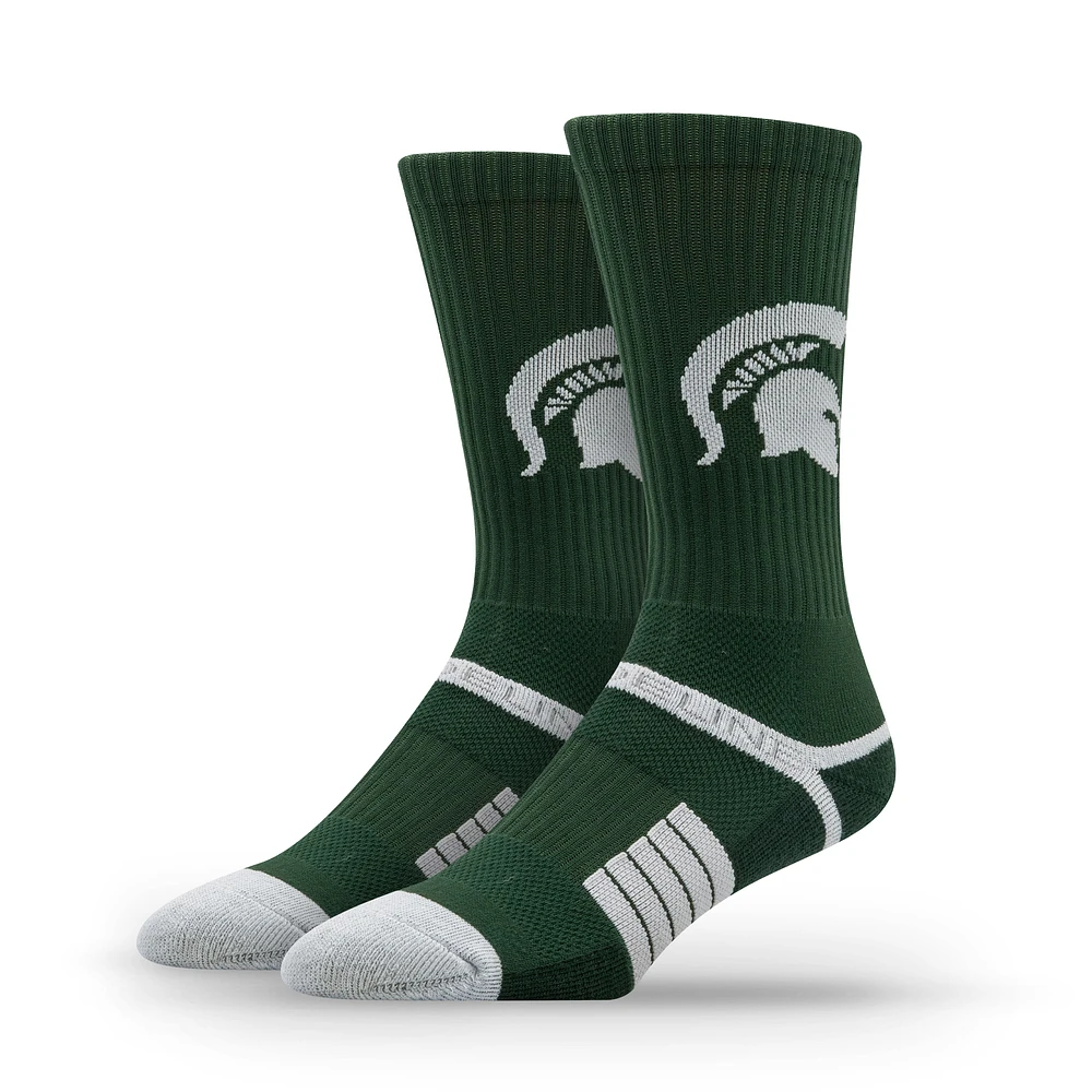 Unisex Strideline Michigan State Spartans Premium Primary Logo Crew Socks