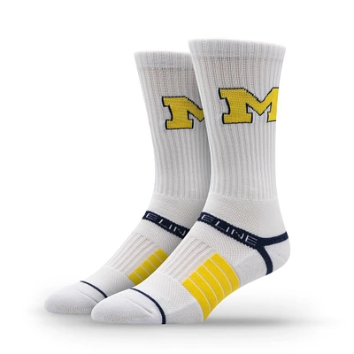 Unisex Strideline Michigan Wolverines Premium 70's Bedding Crew Socks