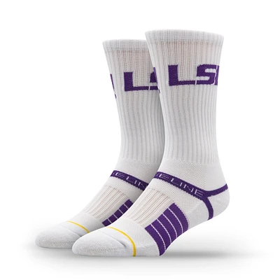 Unisex Strideline LSU Tigers Premium 70's Bedding Crew Socks