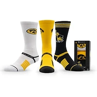 Unisex Strideline Iowa Hawkeyes Premium Knit Crew Socks Three-Pack