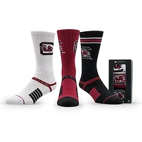 Unisex Strideline South Carolina Gamecocks Premium Knit Crew Socks Three-Pack