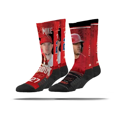 Unisex Strideline Mike Trout  Los Angeles Angels Premium 2-Pack Full Slub Crew Socks