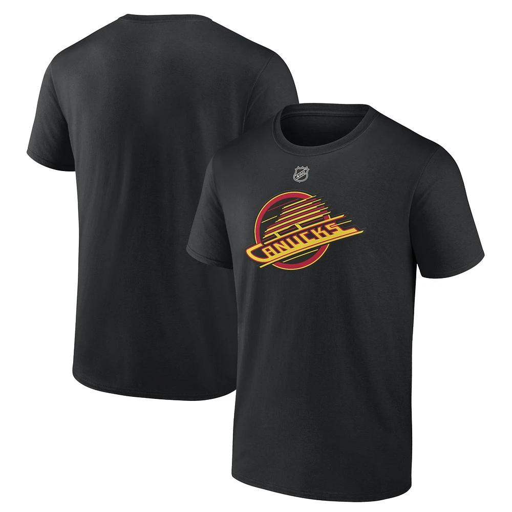 Men's Fanatics Black Vancouver Canucks Alternate Logo T-Shirt