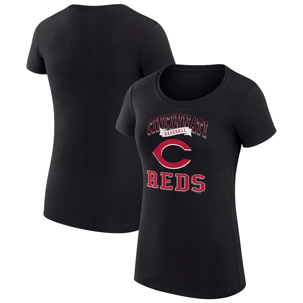 Women's G-III 4Her by Carl Banks Cincinnati Reds Team Logo Graphic Fitted T-Shirt