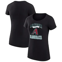 Women's G-III 4Her by Carl Banks Arizona Diamondbacks Team Logo Graphic Fitted T-Shirt