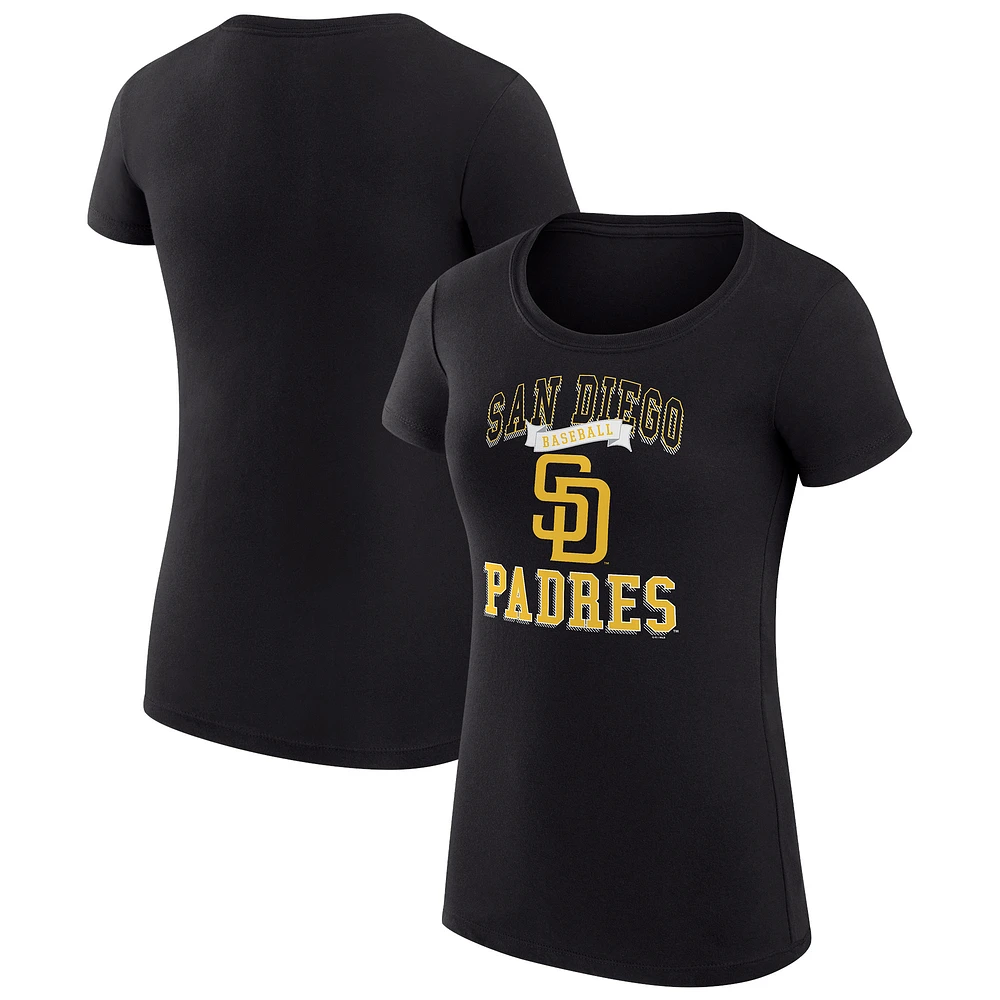 Women's G-III 4Her by Carl Banks San Diego Padres Team Logo Graphic Fitted T-Shirt