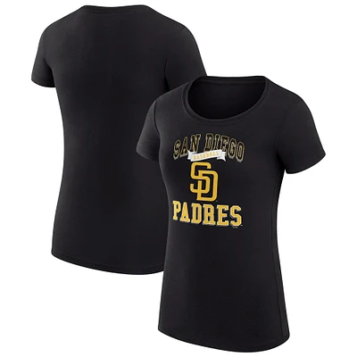 Women's G-III 4Her by Carl Banks San Diego Padres Team Logo Graphic Fitted T-Shirt