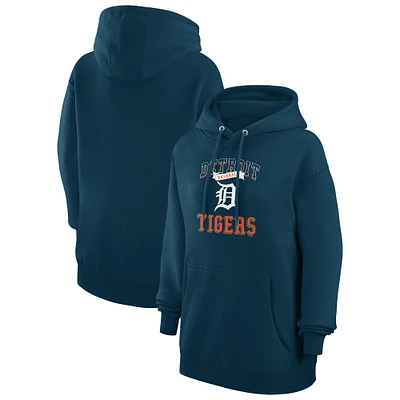 Women's G-III 4Her by Carl Banks Navy Detroit Tigers Team Logo Graphic Fleece Pullover Hoodie