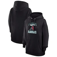 Women's G-III 4Her by Carl Banks Black Arizona Diamondbacks Team Logo Graphic Fleece Pullover Hoodie