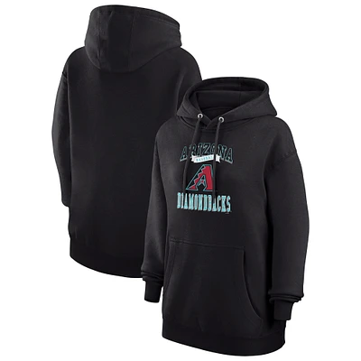 Women's G-III 4Her by Carl Banks Black Arizona Diamondbacks Team Logo Graphic Fleece Pullover Hoodie