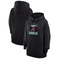 Women's G-III 4Her by Carl Banks Black Arizona Diamondbacks Team Logo Graphic Fleece Pullover Hoodie