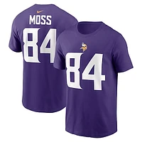 Men's Nike Randy Moss Purple Minnesota Vikings Retired Player Name & Number T-Shirt