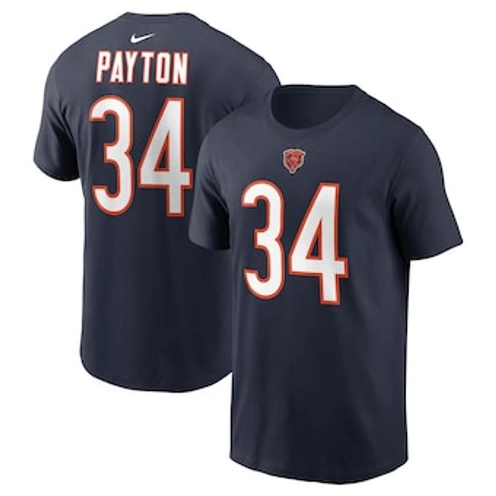 Men's Nike Walter Payton Navy Chicago Bears Retired Player Name & Number T-Shirt