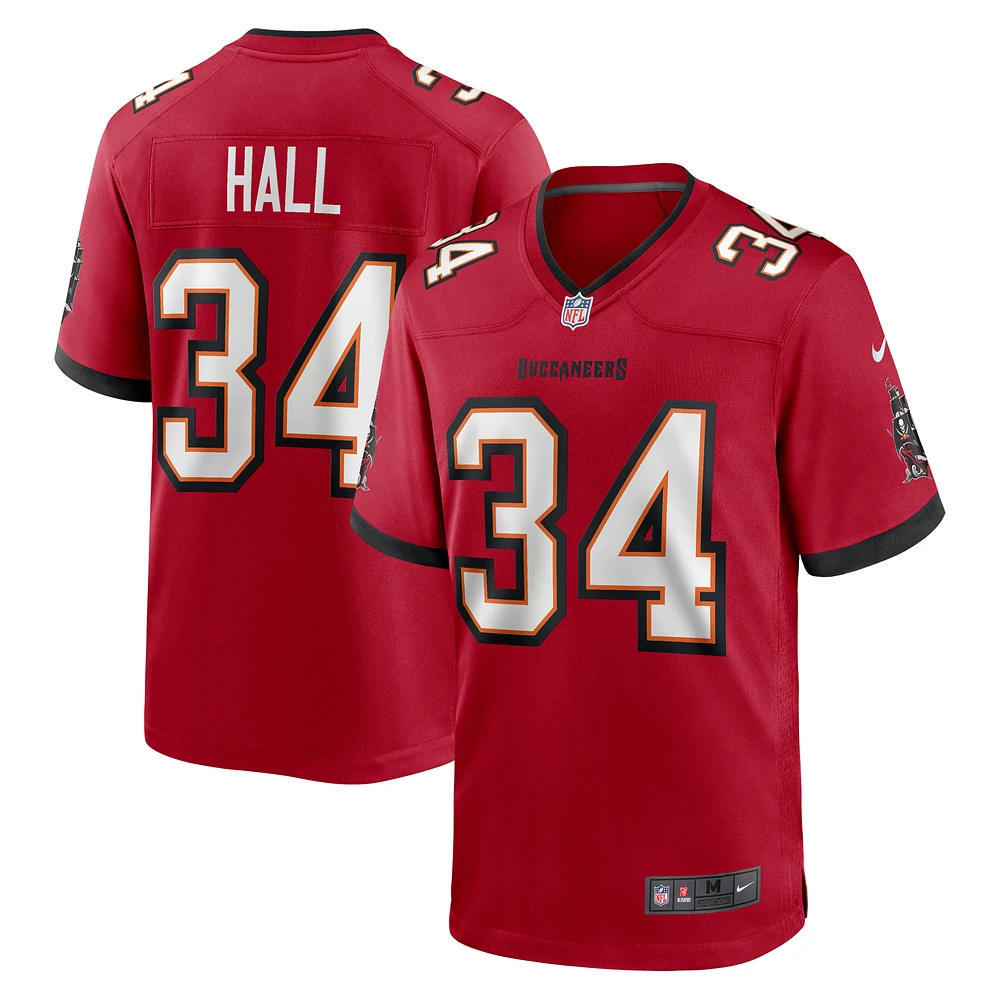 Men's Nike Bryce Hall  Red Tampa Bay Buccaneers Team Game Jersey