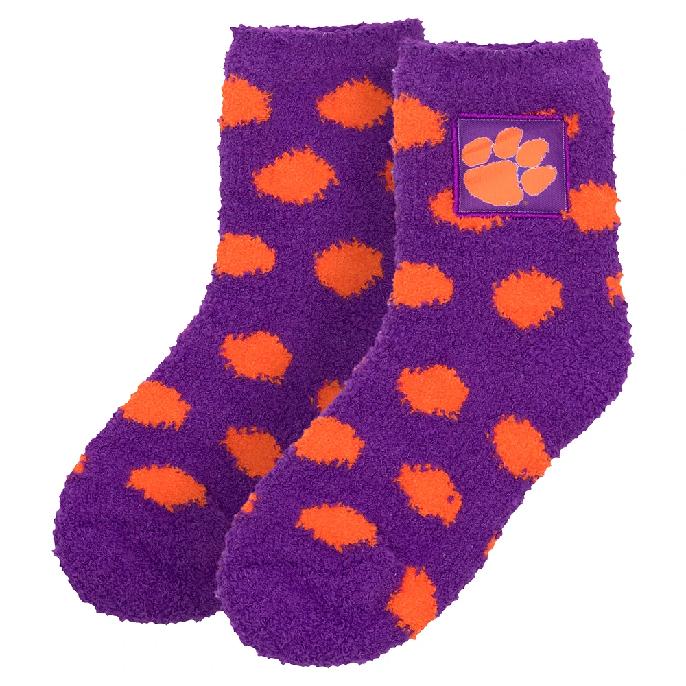 Youth ZooZatz Clemson Tigers Dot Crew Socks