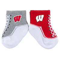 Infant ZooZatz Wisconsin Badgers Shoe Two-Pack Socks