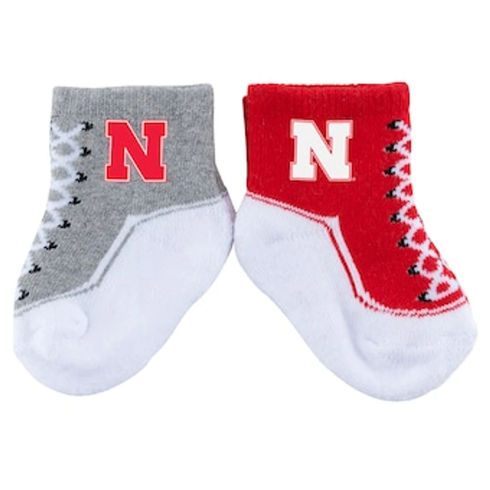 Infant ZooZatz Nebraska Huskers Shoe Two-Pack Socks