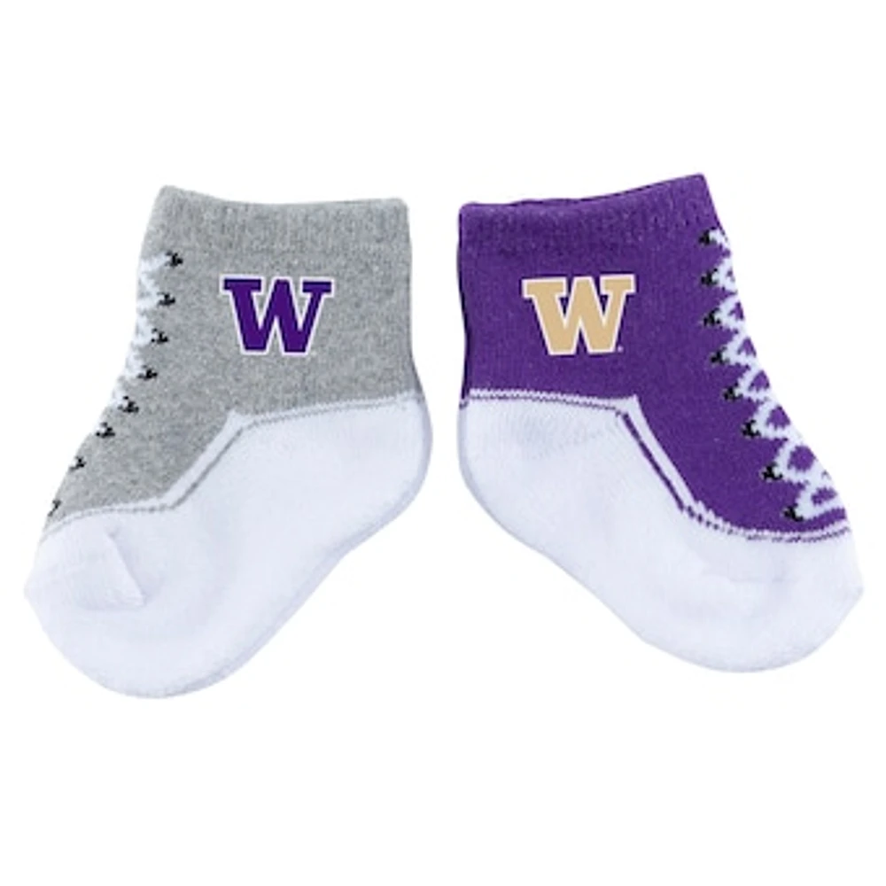 Infant ZooZatz Washington Huskies Shoe Two-Pack Socks