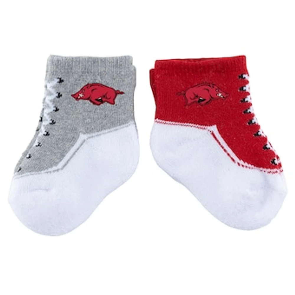 Infant ZooZatz Arkansas Razorbacks Shoe Two-Pack Socks