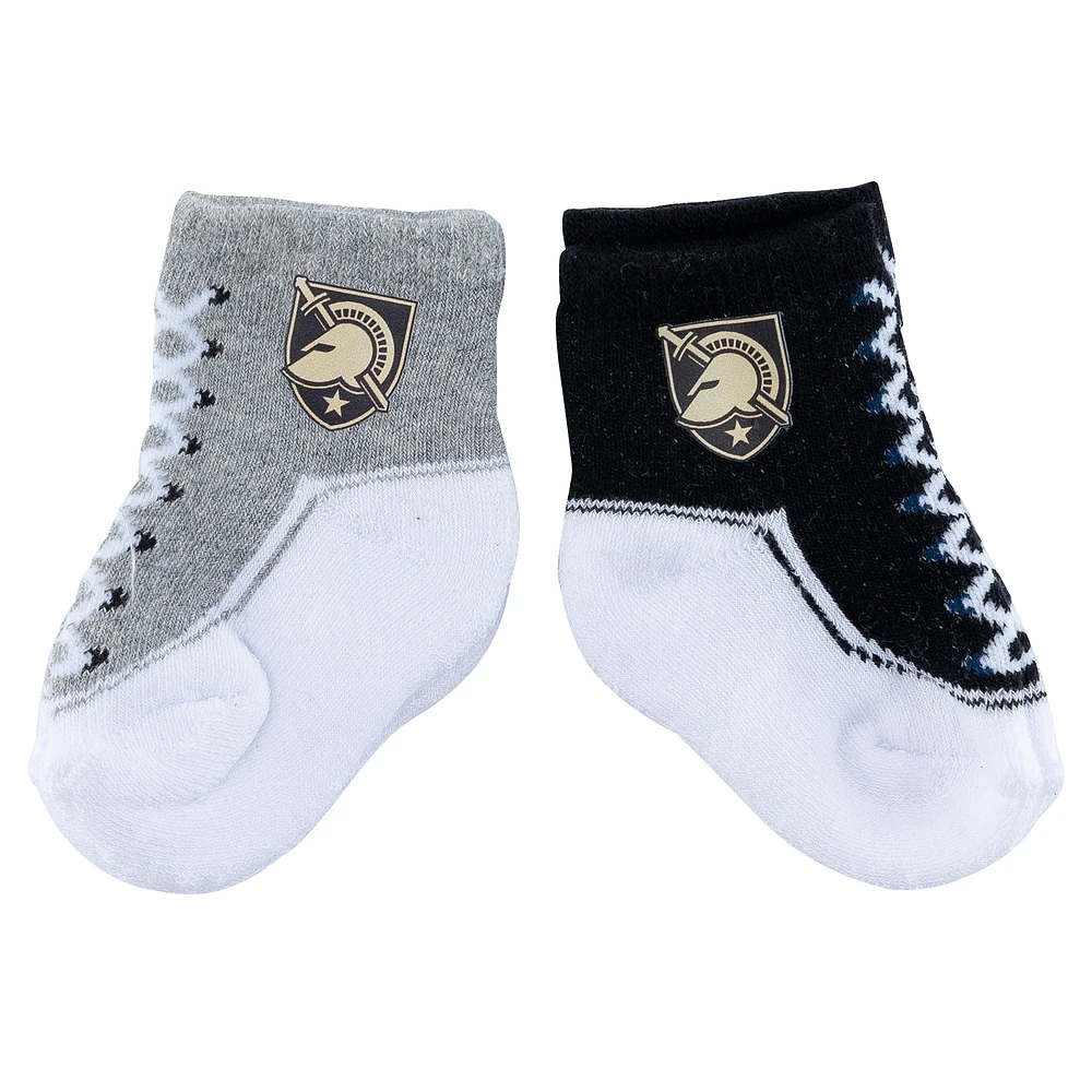 Infant ZooZatz Army Black Knights Shoe Two-Pack Socks