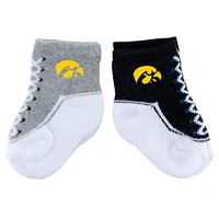 Infant ZooZatz Iowa Hawkeyes Shoe Two-Pack Socks