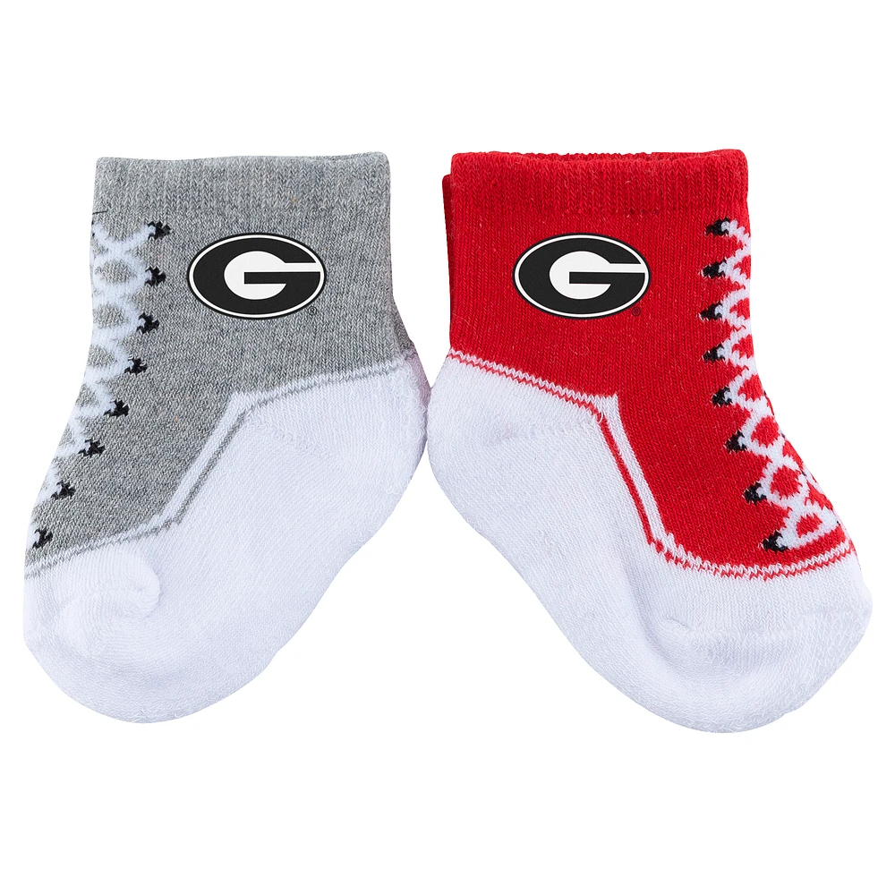 Infant ZooZatz Georgia Bulldogs Shoe Two-Pack Socks