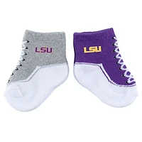 Infant ZooZatz LSU Tigers Shoe Two-Pack Socks