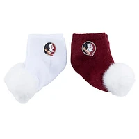 Infant ZooZatz Florida State Seminoles Two-Pack Pom Socks