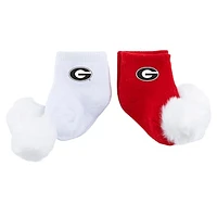 Infant ZooZatz Georgia Bulldogs Two-Pack Pom Socks